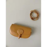 Caramel Half-Moon CD Flap Bag
