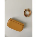 Caramel Half-Moon CD Flap Bag