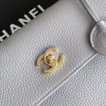 Caviar-Top-Handle-Bag-Grey