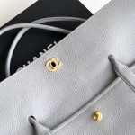 Caviar-Top-Handle-Bag-Grey