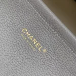 Caviar-Top-Handle-Bag-Grey