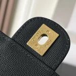 Caviar-Top-Handle-Flap-Black