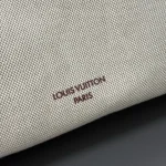 Cream Canvas & Brown-Leather Shoulder Bag