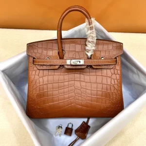 Crocodile-Birkin-Cognac
