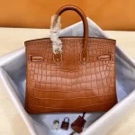 Crocodile-Birkin-Cognac