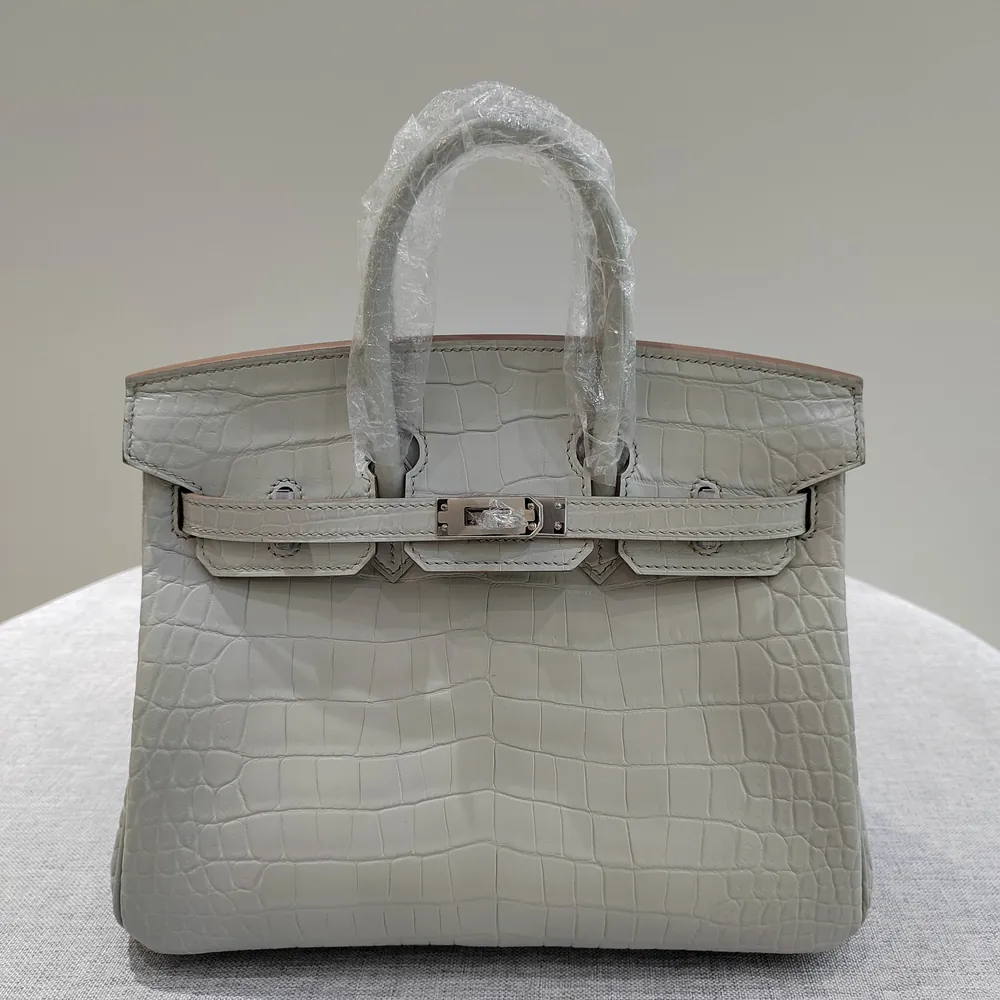 Crocodile-Birkin-White-Grey