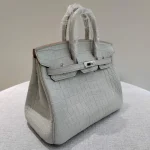 Crocodile-Birkin-White-Grey