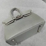 Crocodile-Birkin-White-Grey