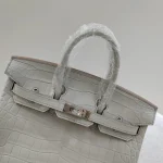 Crocodile-Birkin-White-Grey