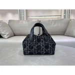 Dark Tweed Cannage Tote