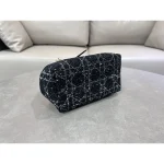 Dark Tweed Cannage Tote
