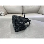 Dark Tweed Cannage Tote