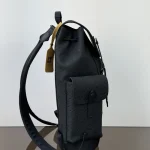 Embossed-Leather-Backpack-Black