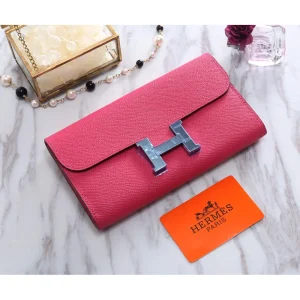 Fuchsia H-Clasp Long Wallet