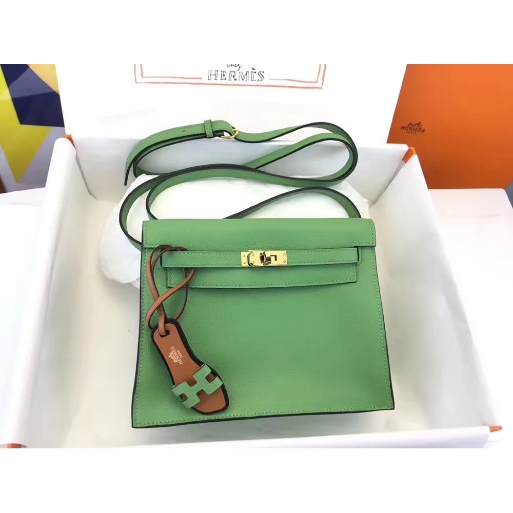 Green Mini Top-Handle Flap Bag