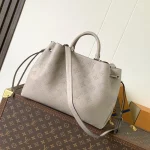 Greige Soft-Leather Chain Handbag