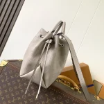 Greige Soft-Leather Chain Handbag