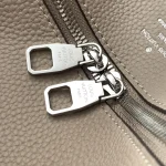 Greige Soft-Leather Chain Handbag