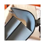 Grey-Blue H-Clasp Flap Bag