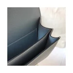 Grey-Blue H-Clasp Flap Bag