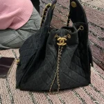 Grey Drawstring Bucket Bag