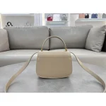 Ivory CD-Clasp Top-Handle Bag