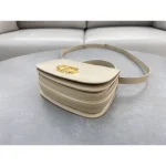 Ivory CD-Clasp Top-Handle Bag