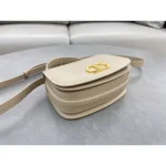 Ivory CD-Clasp Top-Handle Bag