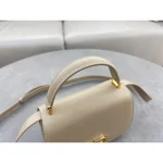 Ivory CD-Clasp Top-Handle Bag