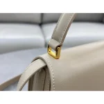 Ivory CD-Clasp Top-Handle Bag