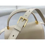 Ivory CD-Clasp Top-Handle Bag