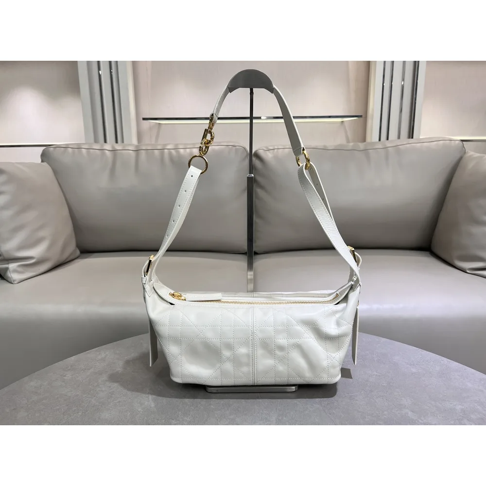 Ivory Cannage Hobo Bag