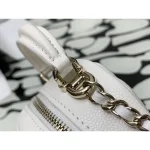 Ivory Quilted Top-Handle Backpack