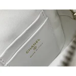 Ivory Quilted Top-Handle Backpack