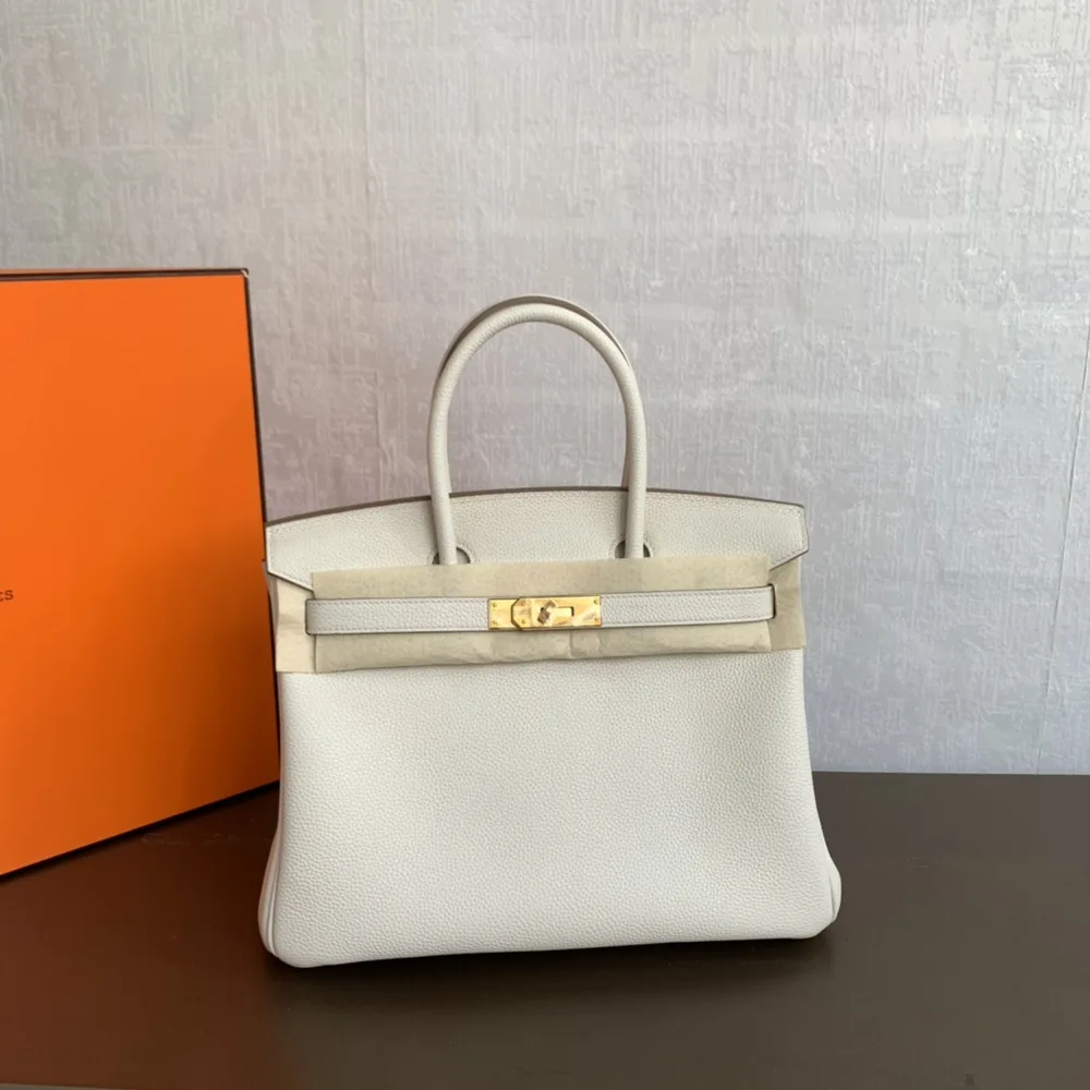 Ivory Structured Top-Handle Tote