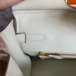 Ivory Structured Top-Handle Tote