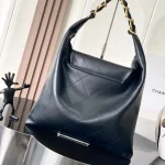 Lambskin-Chain-Hobo-Black