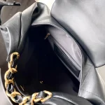 Lambskin-Chain-Hobo-Black