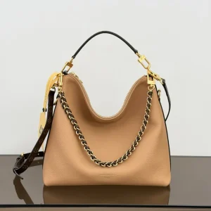 Leather-Chain-Hobo-Caramel