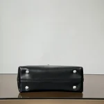 Leather-Chain-Soft-Bag-Black