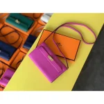 Magenta H-Clasp Wallet on Strap