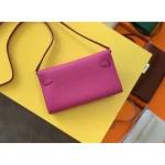 Magenta H-Clasp Wallet on Strap