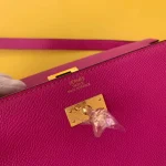 Magenta H-Clasp Wallet on Strap