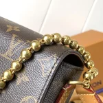 Monogram Gold-Bead Chain Crossbody