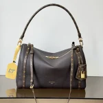 Monogram-Leather-Hobo-Grey