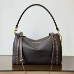 Monogram-Leather-Hobo-Grey