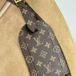 Monogram-Suede-Hobo-Beige