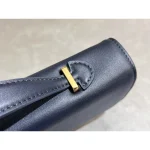 Navy Oblique CD-Clasp East-West Bag