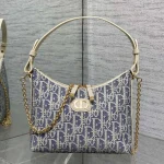 Oblique-CD-Chain-Bag-Blue
