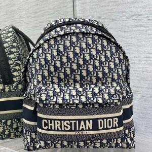 Oblique-Embroidered-Backpack-Blue
